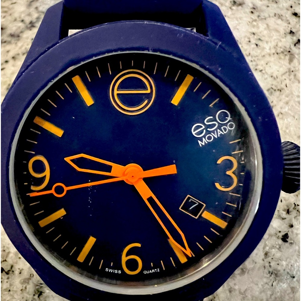 ESQ movado silicone sports watch- New 
Unisex - men/women
Color: navy -